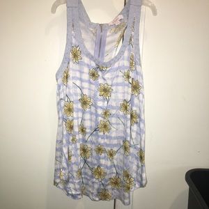 Light blue sunflower tank